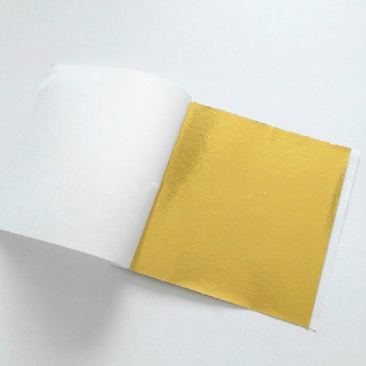

100 PCS 9x9CM Imitation Gold Leaf Hotel Decorative Sticker( Gold Foil)