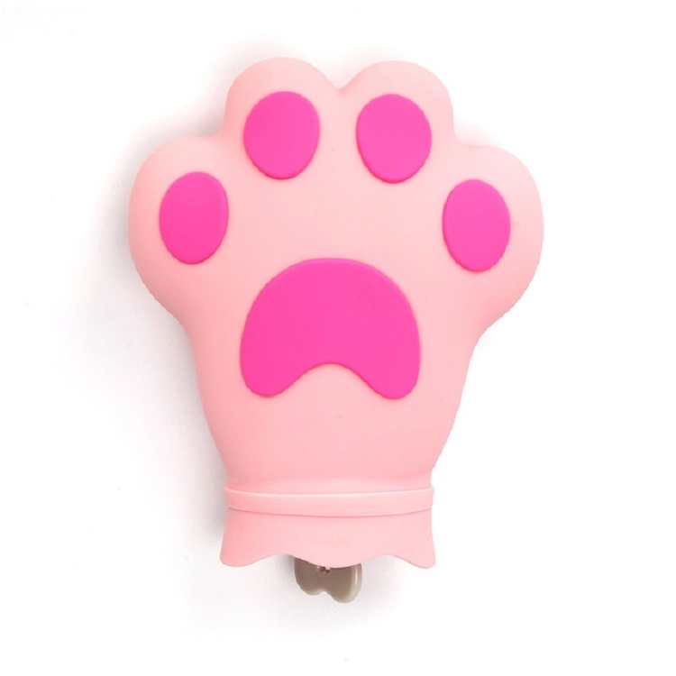 

Cat Palm Silicone Hot Water Injection Bag Water-filled Soft Plastic Warm Water Bag(Pink)