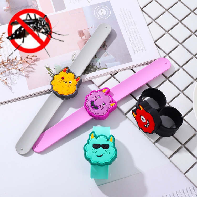 

4 PCS Outdoor Portable Cartoon Mosquito Repellent Bracelet Anti-mosquito Snap Ring, Style:Little Monster