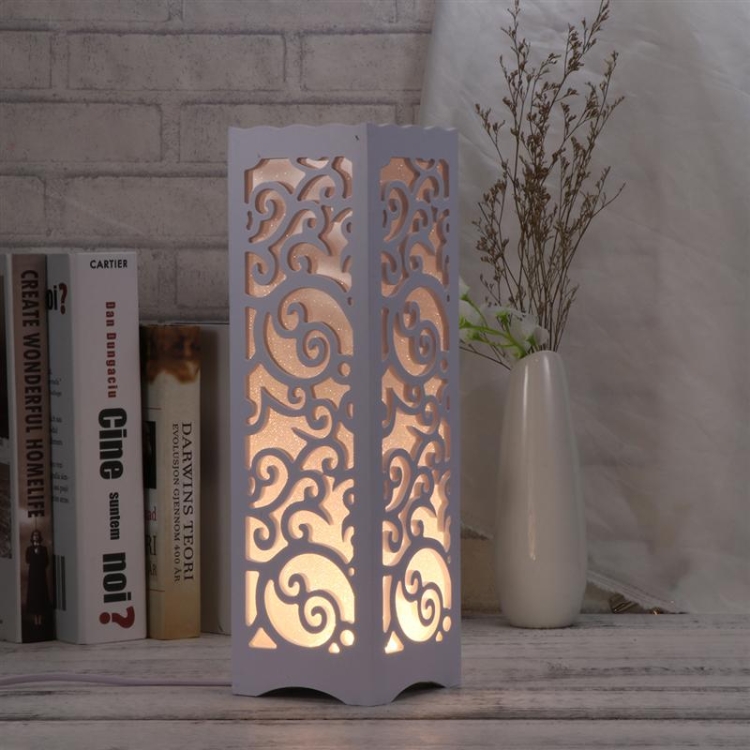 

Simple Modern Hollow Carved Creative Energy-saving LED Night Light Bedroom Study Decorative Table Lamp