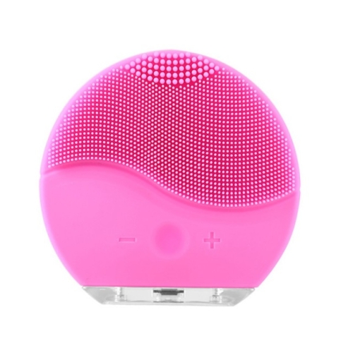 

Electric Vibration Facial Cleansing Brush Skin Remove Blackhead Pore Cleanser Waterproof Silicone Face Massager(pink)