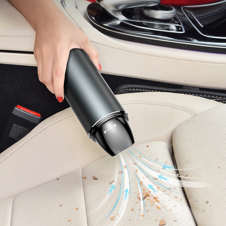 

Car Vacuum Cleaner Wireless Charging Home Car Dual-purpose Powerful Small Hand-held Vacuum Cleaner With Safety Hammer(Gray)