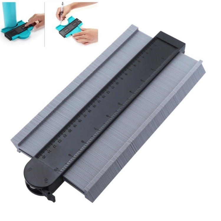 

10 Inch Self-locking Contour Gauge Encryption Widens Arc Measuring Ruler(Grey)