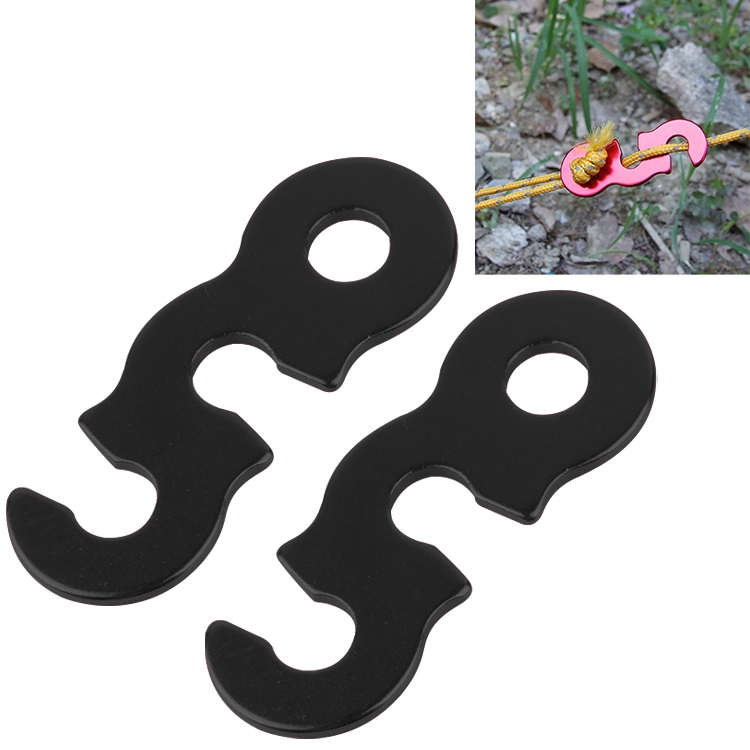 

2 PCS Tent Wind Rope Adjust Buckle New Outdoor Camping Wind Rope Stopper Awning Wigwam Adjust Buckles Small Tent Accessories(Black)