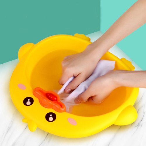 

3 PCS Baby Wash Basin Baby Play Plastic Basin Bathroom Water Spray Toy(Yellow)