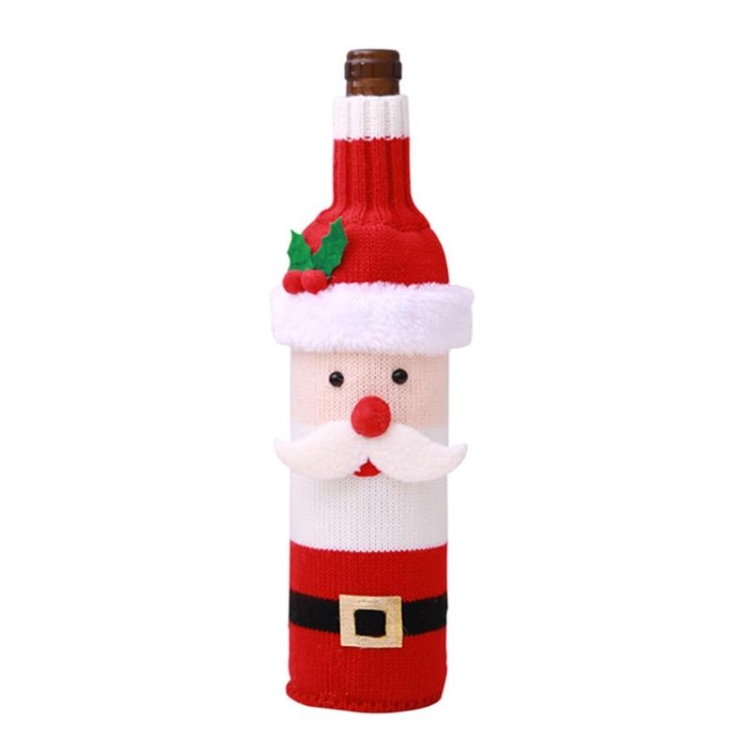 

Bar Home Santa Knitted Wine Bottle Cover Table Decoration(Santa Claus)