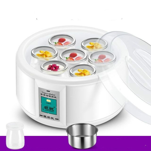 

Electric Yogurt Maker Kitchen Appliances Liner Material Stainless Steel Rice Wine Natto Fermentation Machine, Style:Split Cupx7