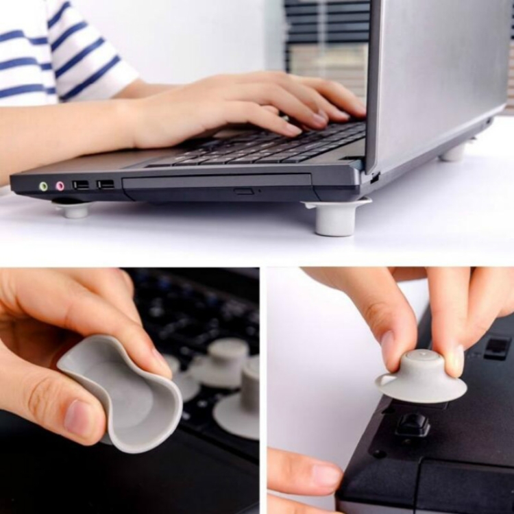 

4 PCS Notebook Accessory Laptop Heat Reduction Pad Cooling Feet Stand Holder(Grey)
