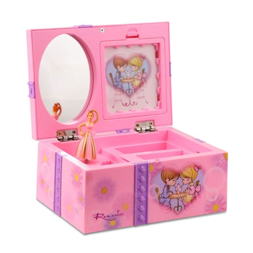 

Girly Heart Dancing Girl Jewelry Storage Music Box, Style:Love(Purple)