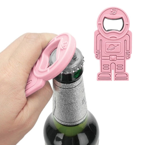 

2 PCS Creative Beer Bottle Opener Silicone Astronaut Shape Screwdriver(Pink)