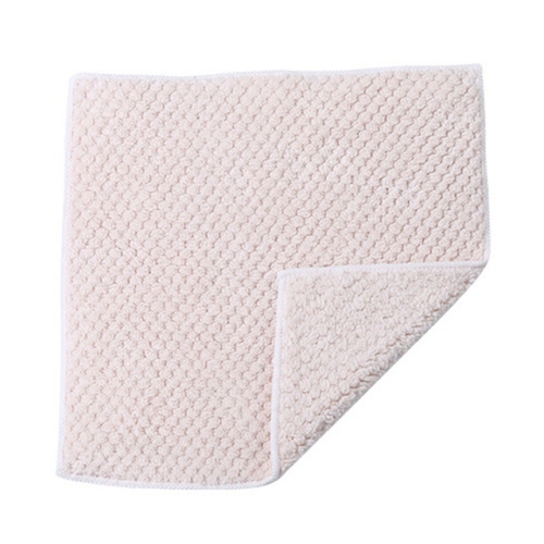 

Nonstick Oil Coral Velvet Hanging Hand Towels Kitchen Dishclout Easy to clean Wash cloth Magic Cleaning cloth(Beige)
