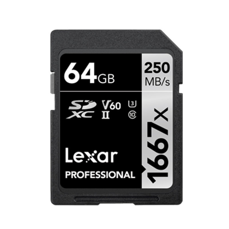 

Lexar SD-1667x High Speed SD Card SLR Camera Memory Card, Capacity:64GB