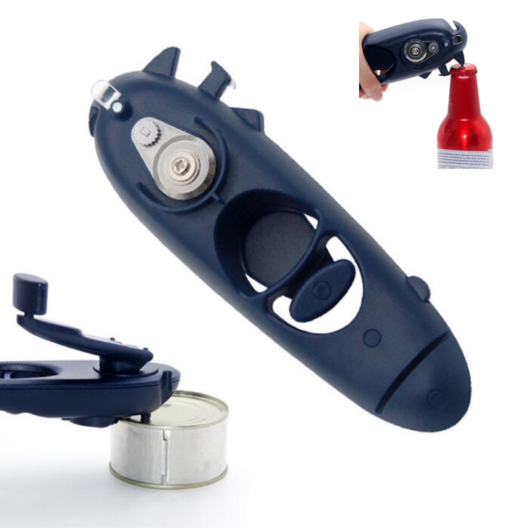 

8 in 1 Stainless Steel Multifunctional Hand-canned Bottle Opener(Dark Blue)