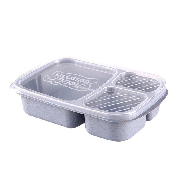 

Square Three-Layer Thermal Box Lunch Box(Blue)
