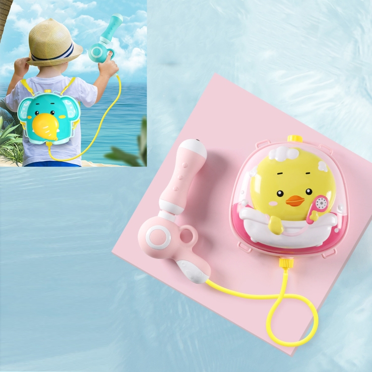

Pull-out Beach Water Spray Toy Children Backpack Water Pistol Toy(Pink Duck)