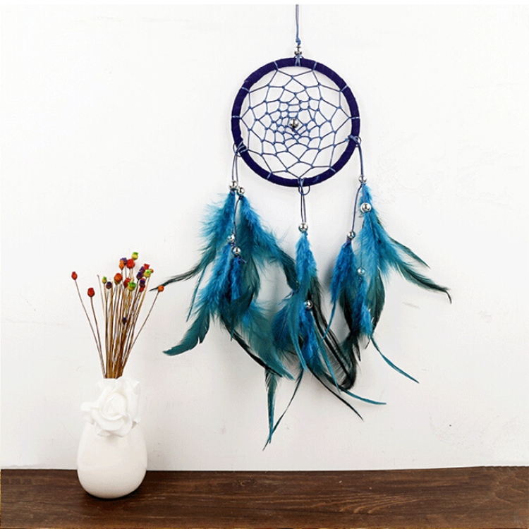 

Creative Weaving Crafts Car Ornaments Dreamcatcher Wall Hanging Jewelry(Royal Blue)