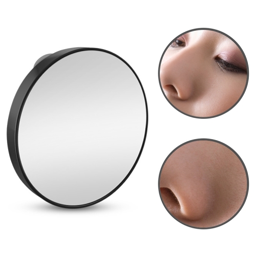 

Magnification Small Round Mirror with Suction Cup Makeup Mirror 8.8cm Magnification Makeup Mirror, Model:Black Ten Times