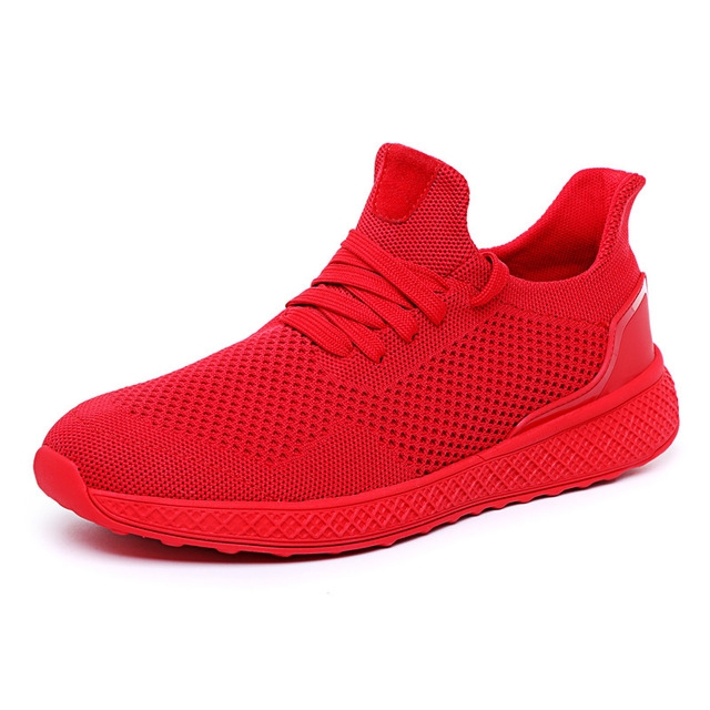 

Flying Mesh Sports Shoes Casual Lightweight Running Shoes for Men, Size:41(Red)