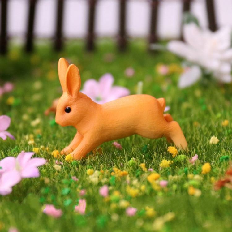 

10 PCS Cartoon Rabbit Simulation Micro Landscape Decoration Succulent Flower Pot Animal Jewelry Shooting Props, Style:Running Rabbit(Yellow)