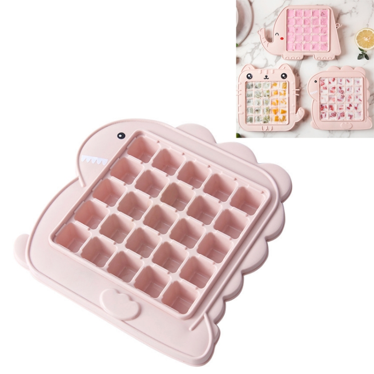 

Creative Cute Cartoon Animal Shape Ice Grid Summer Homemade Children DIY Juice Popsicle Mold, Style:Dinosaur(Pink)