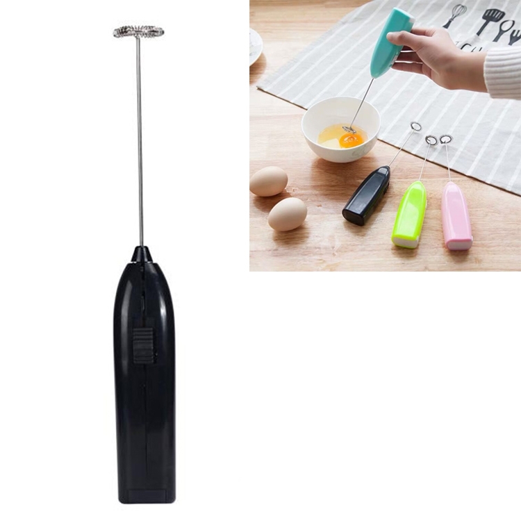 

5 PCS Electric Handheld Home Kitchen Egg Beater Mini Stainless Steel Egg Coffee Milk Tea Blender(Black)