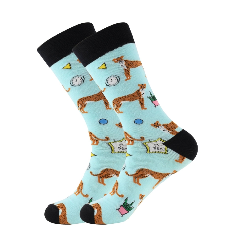 

3 Pairs Autumn And Winter Colorful Animal Series Men And Women Casual Cotton Socks, Type:5(EUR 37-45)
