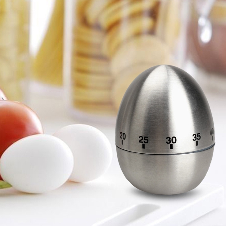 

Mechanical Egg Kitchen Cooking Timer Alarm 60 Minutes Stainless Steel Kitchen Tools