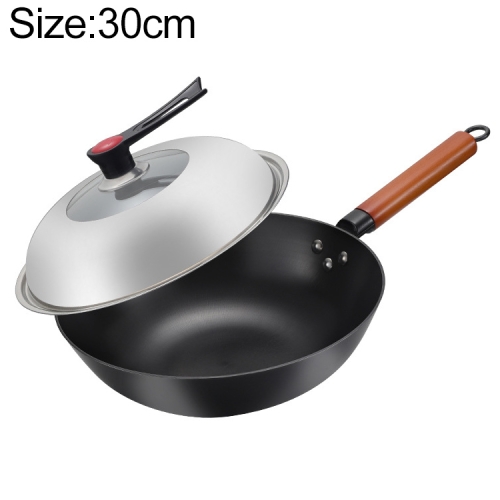 Sunsky Uncoated Household Cast Iron Wok Suitable For Induction