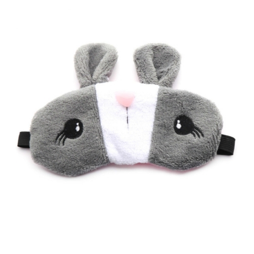 

Cute Rabbit Sleeping Relaxing Sleep Eye Masks Deep Silk Gel Shade Eyepatch(Grey )