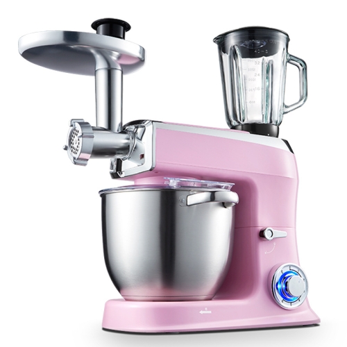 

Dough Mixer Juicer Machine Meat Grinder Multi-function Automatic Kneading Machine(Pink Multifunction)