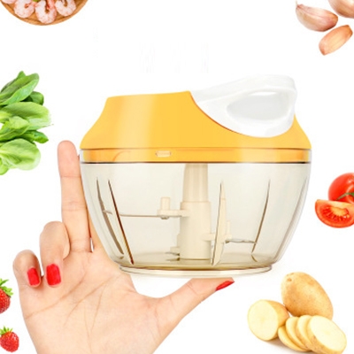

2 PCS Multi-function Cooking Machine Food Mixer Manual Ice Crushers Kitchen Tools Wire Cutter Garlic Mud Cutter(Yellow)