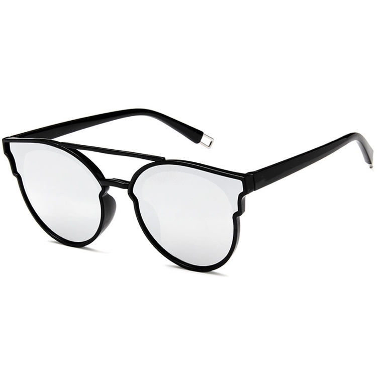 

Cat Eye Women Retro Sunglasses Lady Eyewear(Black+White)