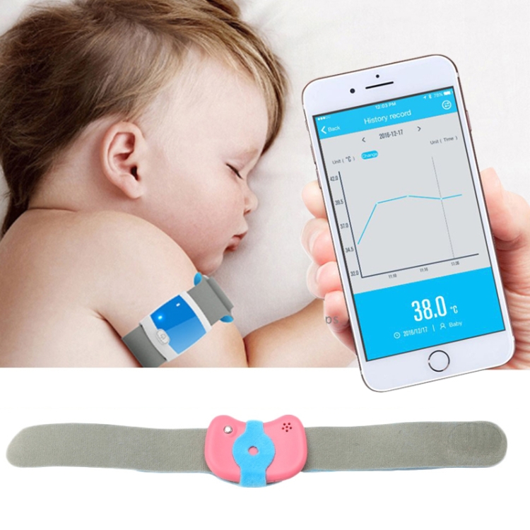 

Children Fever Monitor Smart Medical Thermometer Bluetooth 4.0 Wireless Wearable Electronic Body Infant Temperature Monitoring