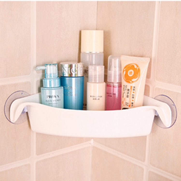 

2 PCS Kitchen Bathroom Strong Suction Cup Multi-purpose Racks Toilet Corner Storage Rack(White)