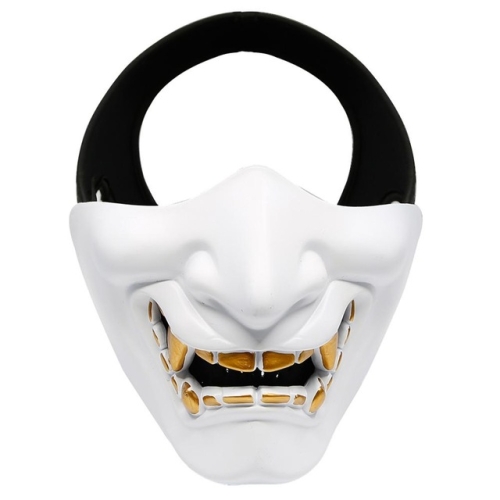 

WosporT Halloween Dancing Party Grimace Half Face Tactical Mask(White)