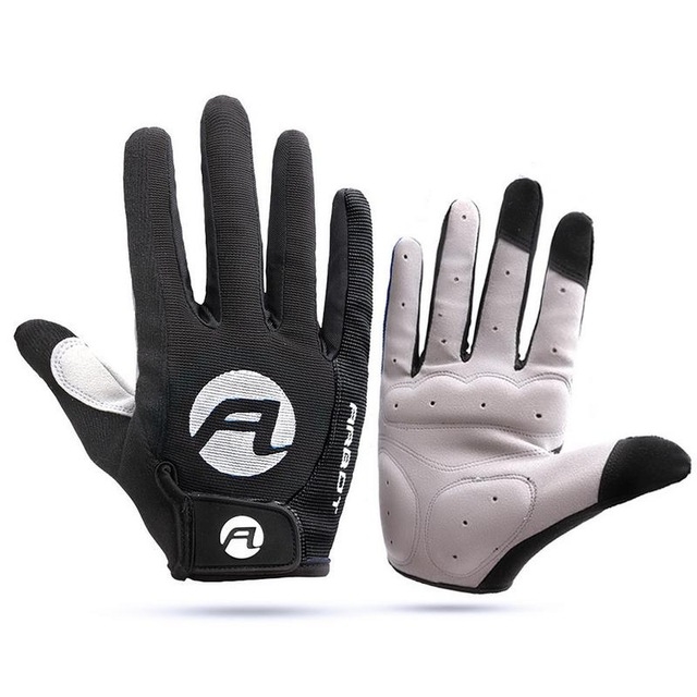

Cycling Gloves Full Finger Bicycle Gloves Anti Slip Gel Pad Motorcycle Bike Glove, Size:XL(Black)
