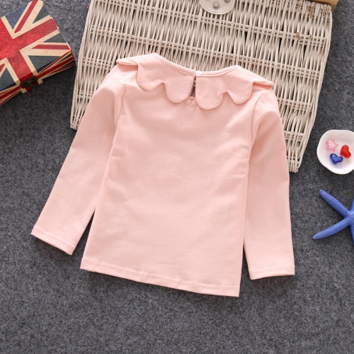 

Autumn Girls Doll Collar Bow-knot Bottom Top, Height:100cm(Pink)