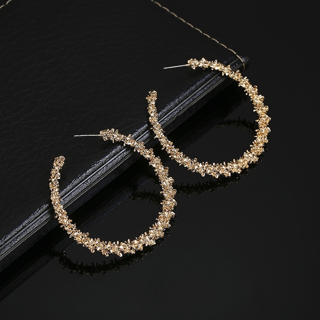 

Vintage Round Fashion Earrings Female Jewellery(gold)