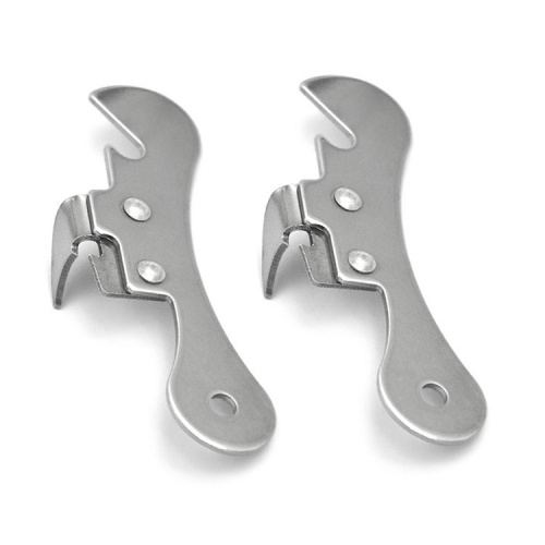 

2 PCS Stainless Steel Bottle Opener Can Opener Multifunctional Kitchen Tool(Stainless Steel Color)