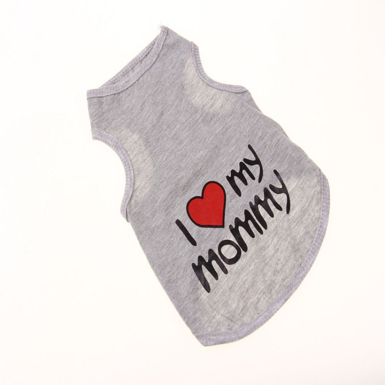 

Lovely Summer Pet Cotton Vest Clothes T Shirts for Cats Dogs, Size:L(Grey )
