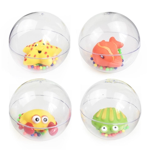 

3 PSC Transparent Ball Rattles Crib Toy Toddler Hand Bell Intellectual Toy Random Color