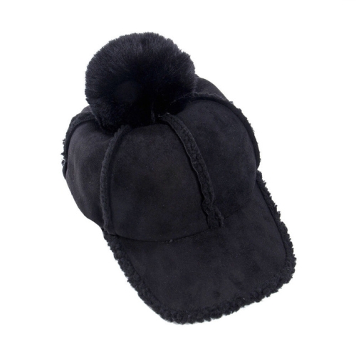 

Winter Hat Women Slouchy Peaked Cap Visors Cap Warm(Black)
