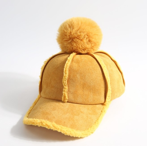 

Winter Hat Women Slouchy Peaked Cap Visors Cap Warm(YELLOW)