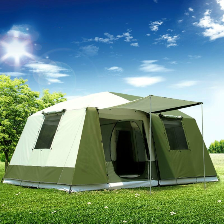 

Outdoor Multi-person Double-layer Camping Rainproof Outdoor Tent(ArmyGreen)