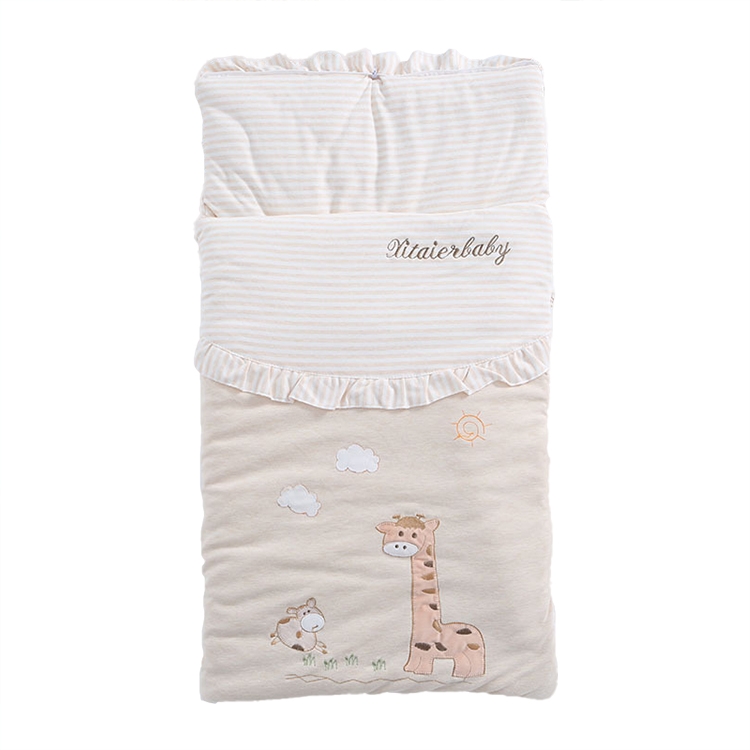 

Baby Cotton Breathable Sleeping Bag Baby Cartoon Pattern Wrap Baby Multi-purpose Hug Bag(Yellow)