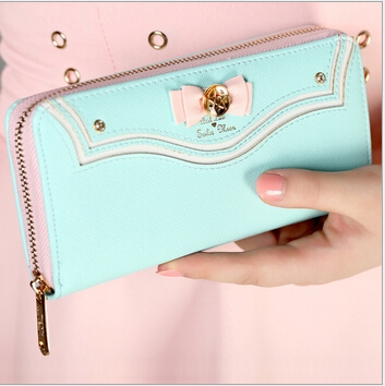 

Cute Sailor Moon Design Leather Long Wallet Women Japanese Fashion Zipper Purse Lovely Handbag Clutch(Green)