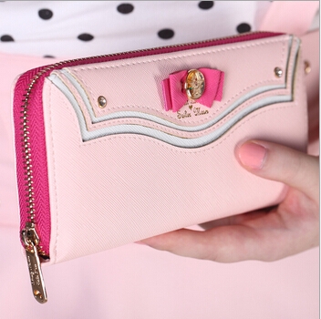 

Cute Sailor Moon Design Leather Long Wallet Women Japanese Fashion Zipper Purse Lovely Handbag Clutch(Pink)