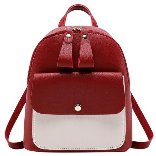 

Mini Women Small Backpack Messenger Bag(Red)