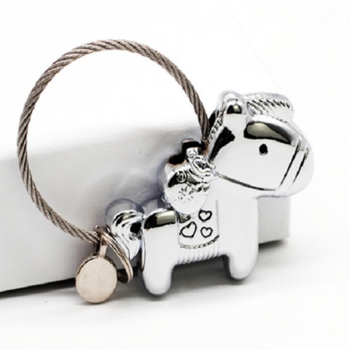 

Couple Keychain with Magnet Creative Metal Small Gift Car Bag Pendant(Chrome)