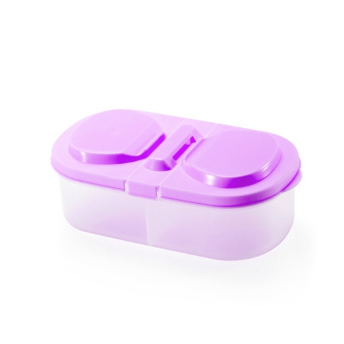 

Lunch Box Food Container Plastic Portable Camping Picnic Folding Fruit Container Fridge Microwave Storage Box(Purple)